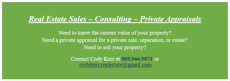 Green bluff homes and real estate. Consulting, real estate sales, private appraisals. 